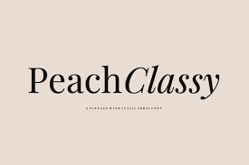Beispiel einer Peach Classy-Schriftart
